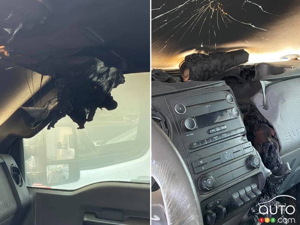 Le Ford Super Duty détruit par un coup de foudre